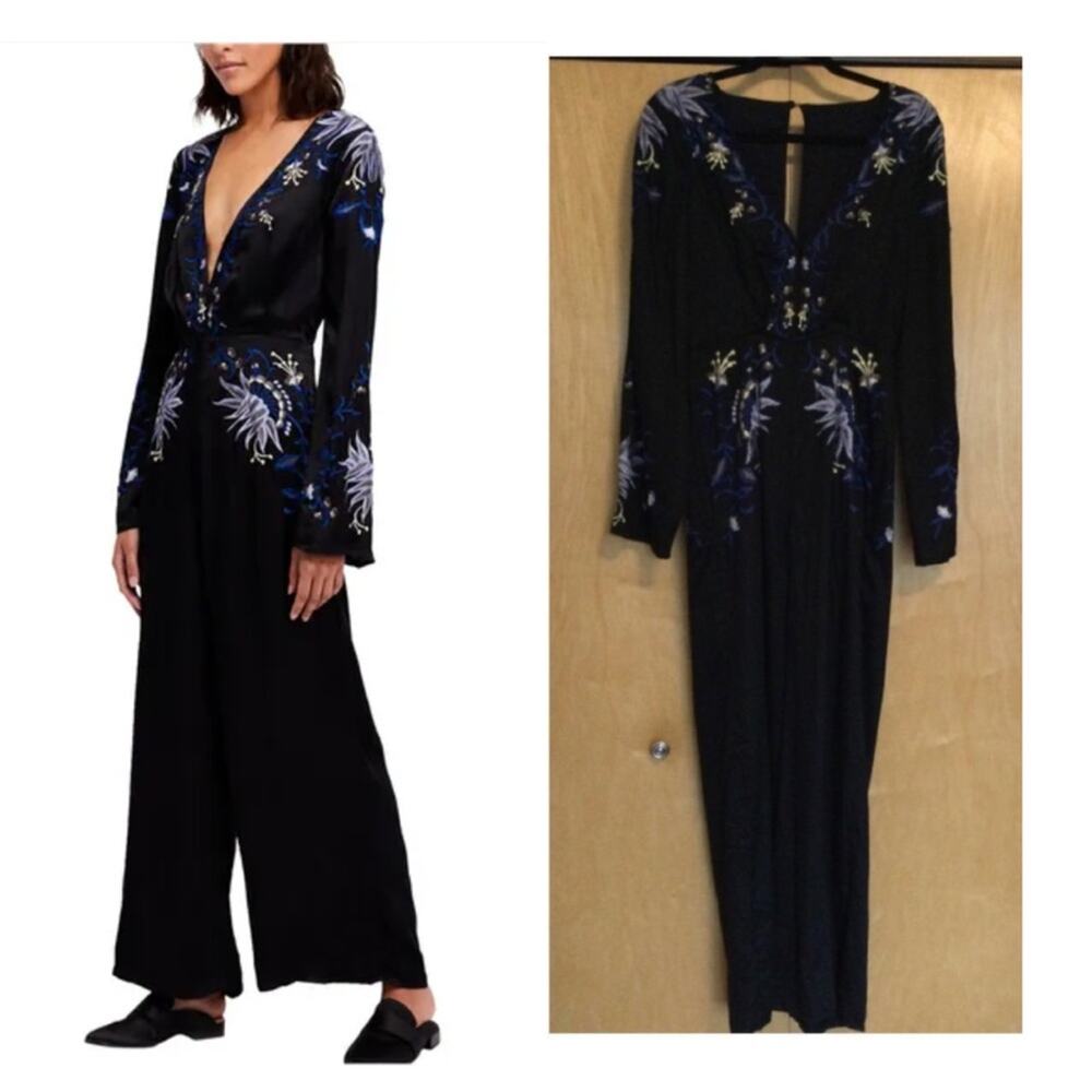 Urban Outfitters Floral Jumpsuit embroidered - Picture 1 of 16